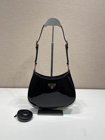 Prada Cleo Patent Black Bag 22x18.5x4.5cm