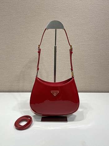 Prada Cleo Patent Red Bag 22x18.5x4.5cm