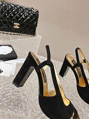 Chanel Slingback Black Gold Heel 10cm - 4