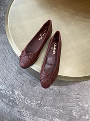 Chanel Ballerina Flat Red Wine - 1