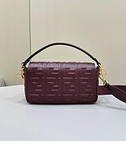 Fendi Baguette Red Wine Shoulder Bag 27x15x6cm - 5