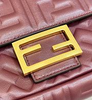 Fendi Baguette Red Wine Shoulder Bag 27x15x6cm - 3