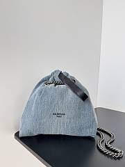 Balenciaga Crush Small Tote Bag Blue 23.9x25.9x9.9cm - 1