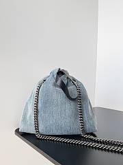 Balenciaga Crush Small Tote Bag Blue 23.9x25.9x9.9cm - 4