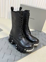 Balenciaga Bulldozer Lace-Up Boot Black - 1