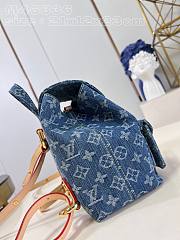 Louis Vuitton LV Backpack Blue Denim 21x12x23cm - 3