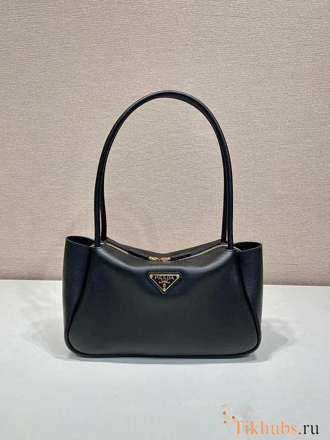 Prada Medium Leather Handbag Black 28x16x10cm - 1