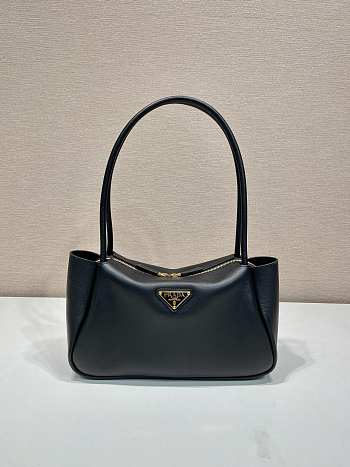 Prada Medium Leather Handbag Black 28x16x10cm