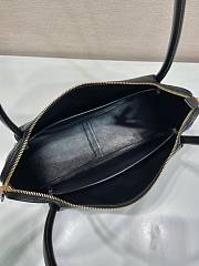 Prada Medium Leather Handbag Black 28x16x10cm - 5