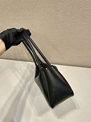 Prada Medium Leather Handbag Black 28x16x10cm - 2