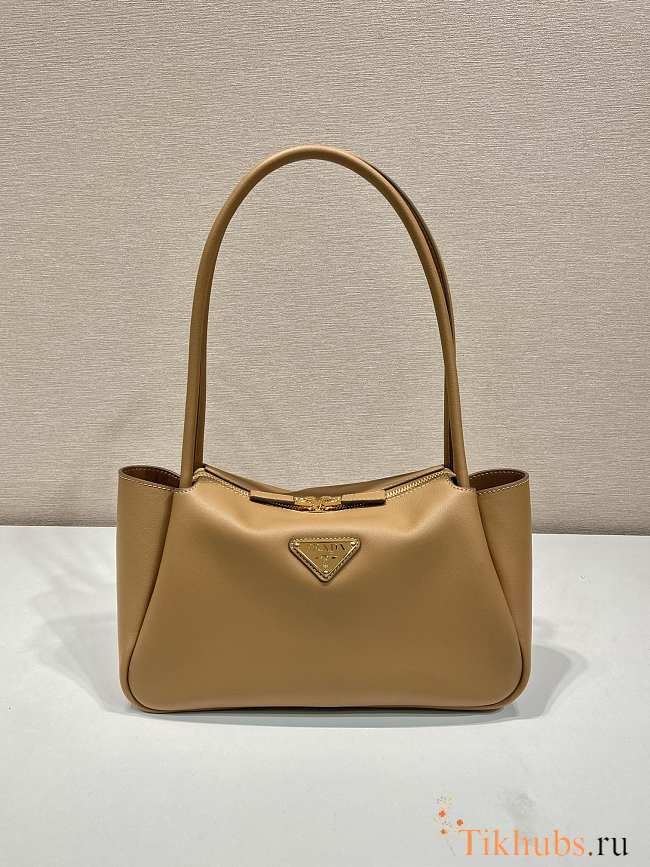 Prada Medium Leather Handbag Tan 28x16x10cm - 1