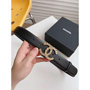 Chanel CC Buckle Leather Belt Black 3cm - 1