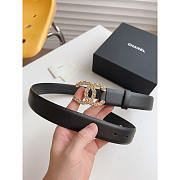 Chanel CC Buckle Leather Belt Black 3cm - 2
