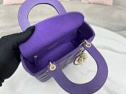 Dior Small Lady Bag Purple 20cm - 2