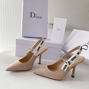 Dior J’adior Slingback Pump Beige Fabric 9.5cm - 4