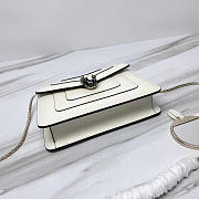 Bvlgari Serpenti Leather Crossbody Bag White 20x14x4.5cm - 4