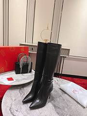 Christian Louboutin Lock Kate Botta Leather Red Sole Boots Black 10cm - 1