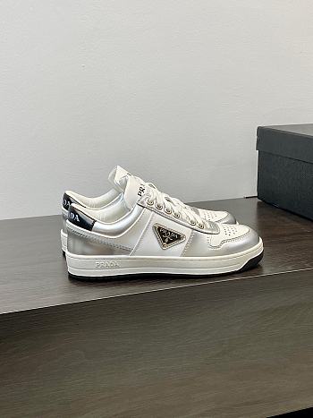 Prada Downtown Sneaker White Silver 