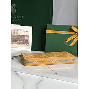 Goyard Goyardine Matignon Zip Around GM Wallet Yellow 20x11x2.3cm - 3