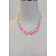 Chanel Necklace Metal Gold Black And Pink - 2