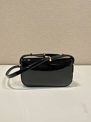 Prada Patent Leather Shoulder Bag Black 20x10x4cm - 6