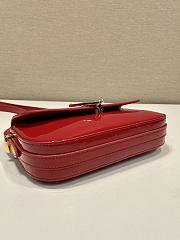 Prada Patent Leather Shoulder Bag Red 20x10x4cm - 6