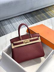 Hermes Birkin Wine Red Togo Gold Hardware - 1