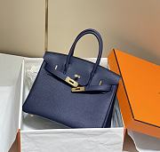 Hermes Birkin Navy Blue Gold Hardware  - 3