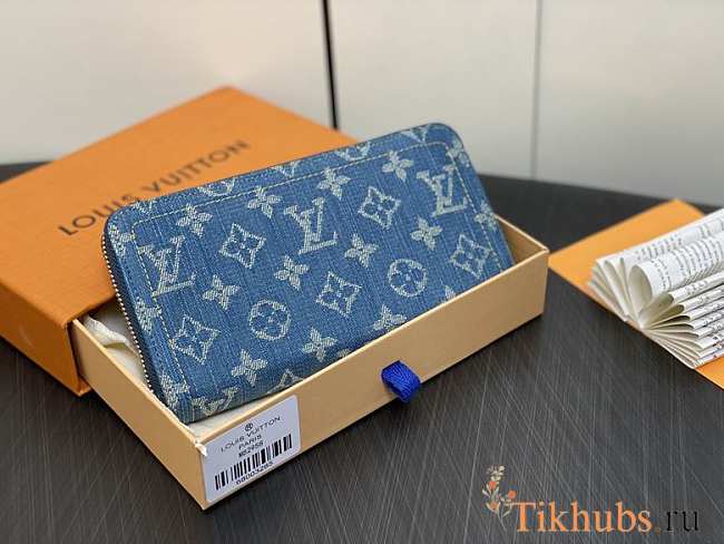 Louis Vuitton LV Zippy Wallet Denim Blue 19.5 x 10.5 x 2.5 cm - 1