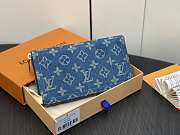 Louis Vuitton LV Zippy Wallet Denim Blue 19.5 x 10.5 x 2.5 cm - 5