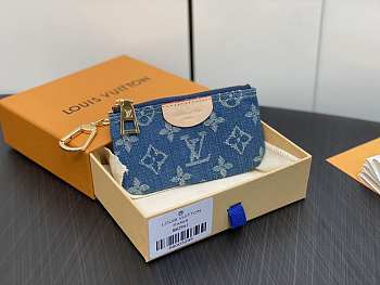 Louis Vuitton LV Key Pouch Denim 12 x 7 x 1.5 cm