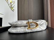 Dior Saddle Bag Gray Toile de Jouy Embroidery 25.5x20x6.5cm - 6