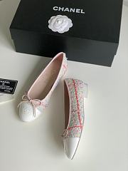 Chanel Ballerina Flat Pink White - 2