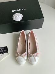 Chanel Ballerina Flat Pink White - 4