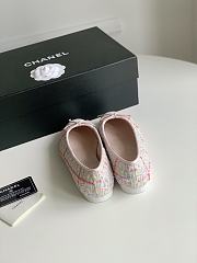 Chanel Ballerina Flat Pink White - 5