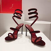 Rene Caovilla Cleo Ankle Strap Heel Sandals Red 10cm - 2