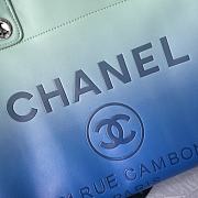 Chanel Shopping Bag Shaded Turquoise & Blue 34cm - 6