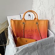 Chanel Shopping Bag Shaded Orange Coral & Pink 34cm - 1