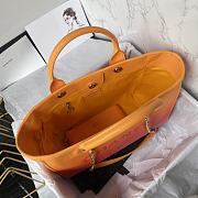 Chanel Shopping Bag Shaded Orange Coral & Pink 34cm - 4