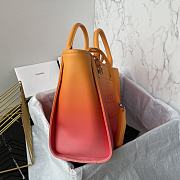 Chanel Shopping Bag Shaded Orange Coral & Pink 34cm - 5