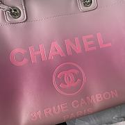 Chanel Shopping Bag Shaded Light Purple Pink Coral 34cm - 4