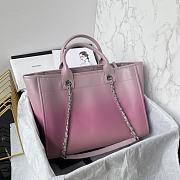 Chanel Shopping Bag Shaded Light Purple Pink Coral 34cm - 3