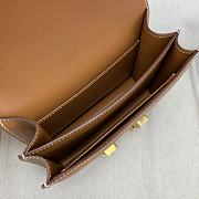 Hermes Epsom Leather Gold Lock Bag Brown Size 19 cm - 6