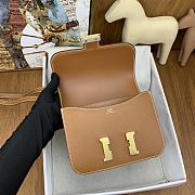 Hermes Epsom Leather Gold Lock Bag Brown Size 19 cm - 2