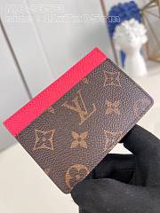 Louis Vuitton LV Card Holder Dragon Fruit Pink 11 x 7 x 0.5 cm - 4