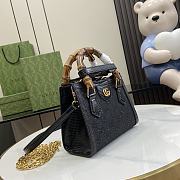 Gucci Diana Mini GG Crystal Tote Bag Black 16x20x10cm - 5