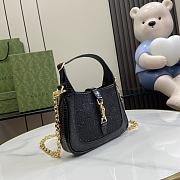 Gucci Jackie 1961 GG Crystal Mini Bag Black 13x19x3cm - 6