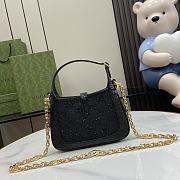 Gucci Jackie 1961 GG Crystal Mini Bag Black 13x19x3cm - 5