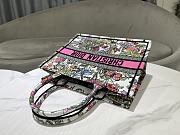 Dior Medium Book Tote White Multicolor Mexico Millefiori 36 x 27.5 x 16.5 cm - 3