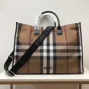 Burberry Cotton Canvas Vintage Check Tote Bag 45 x 20 x 35cm - 1